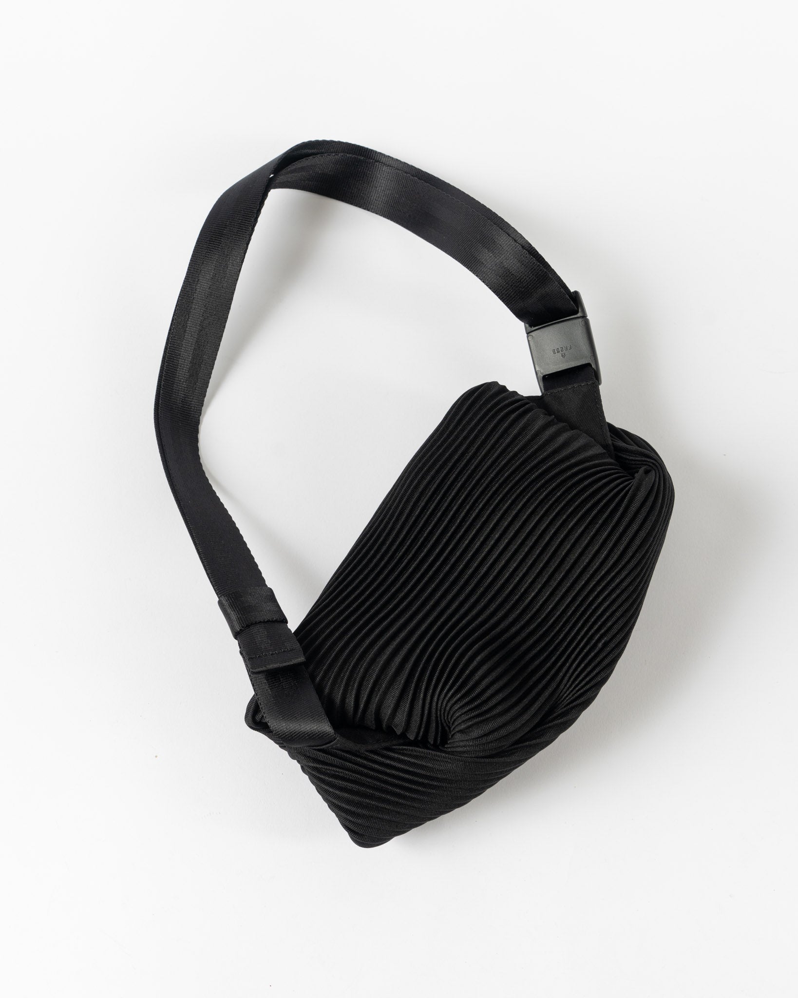 Pleats Please Issey Miyake Bias Pleats Waist Bag in Black