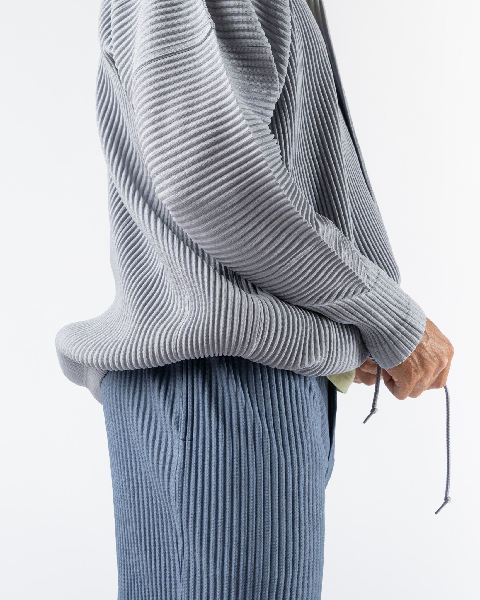 Homme Plisse Monthly Colors August Sweater in Mole Gray