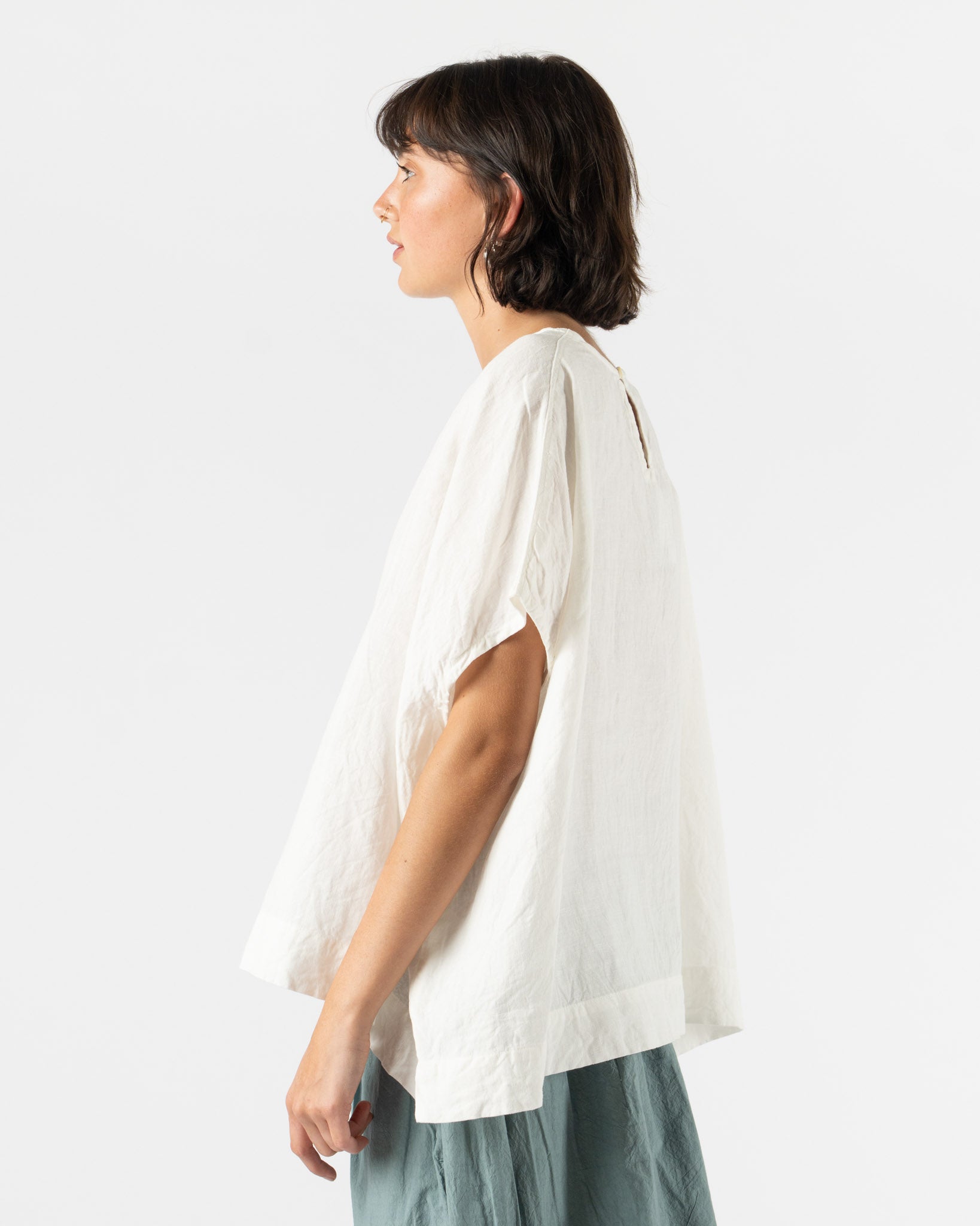 Ichi Antiquités French Linen Pullover in White