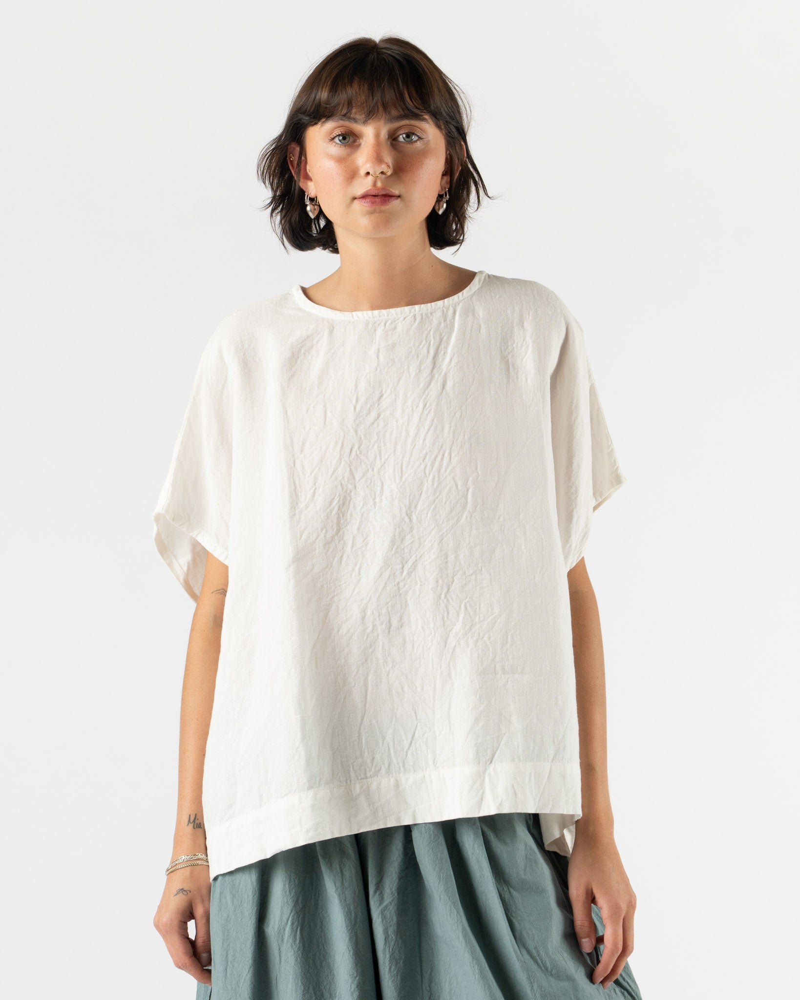 Ichi Antiquités French Linen Pullover in White