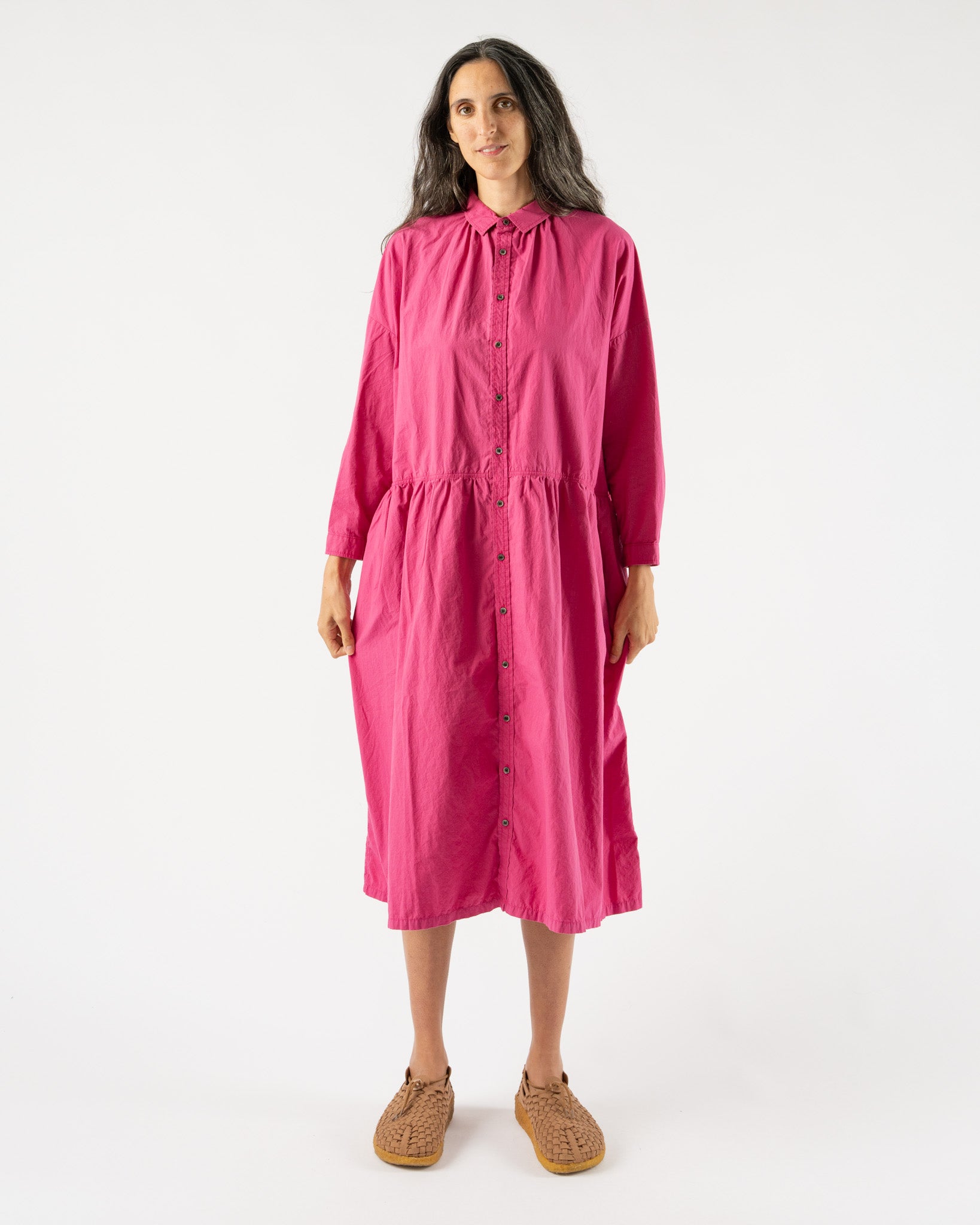 Ichi Antiquités Oumisarashi Shirt Dress in Plum