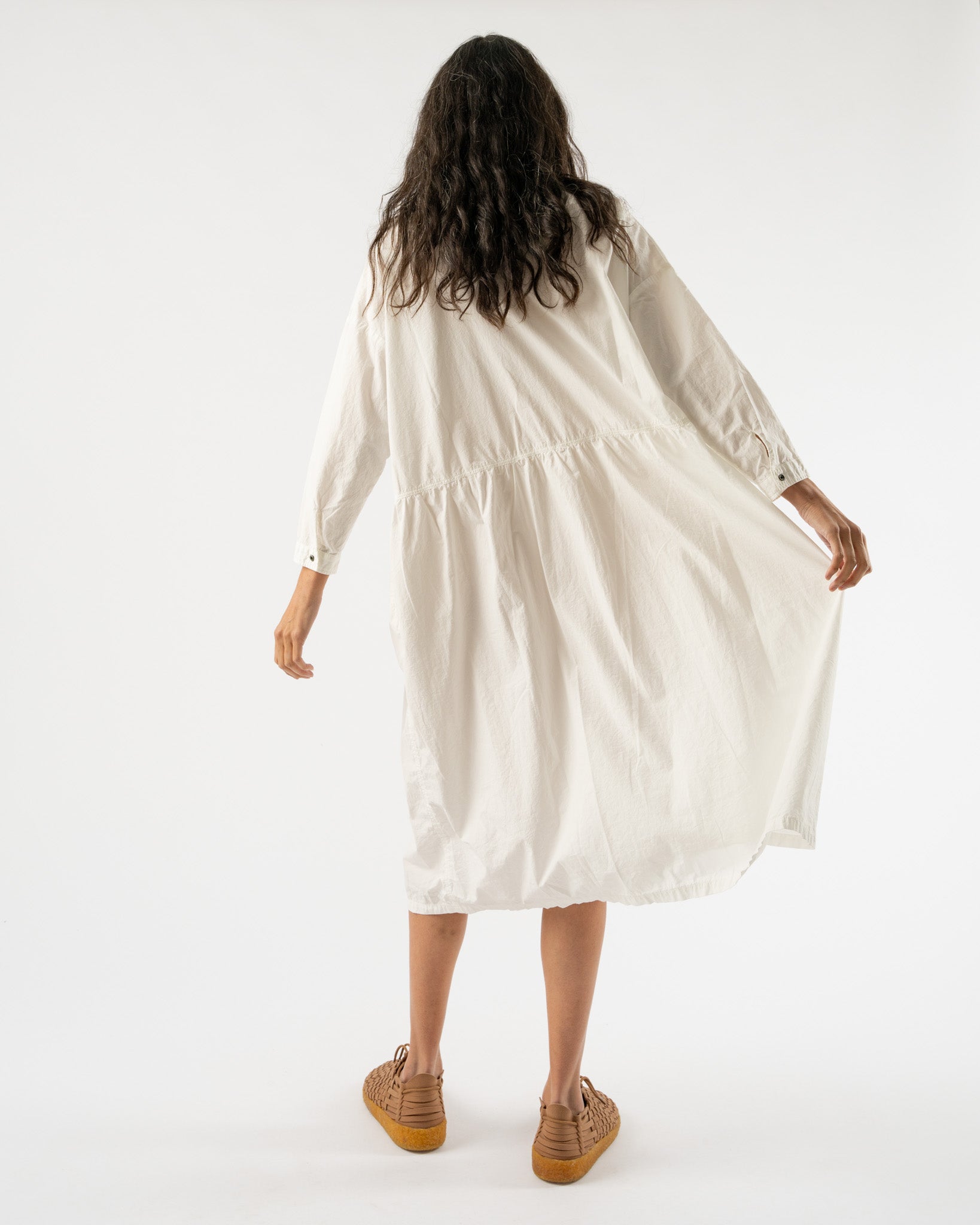 Ichi Antiquités Oumisarashi Shirt Dress in White