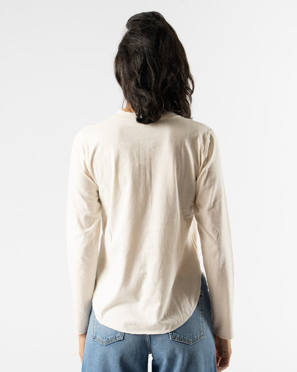 Ichi Antiquités Undyed Henley Shirt in Natural