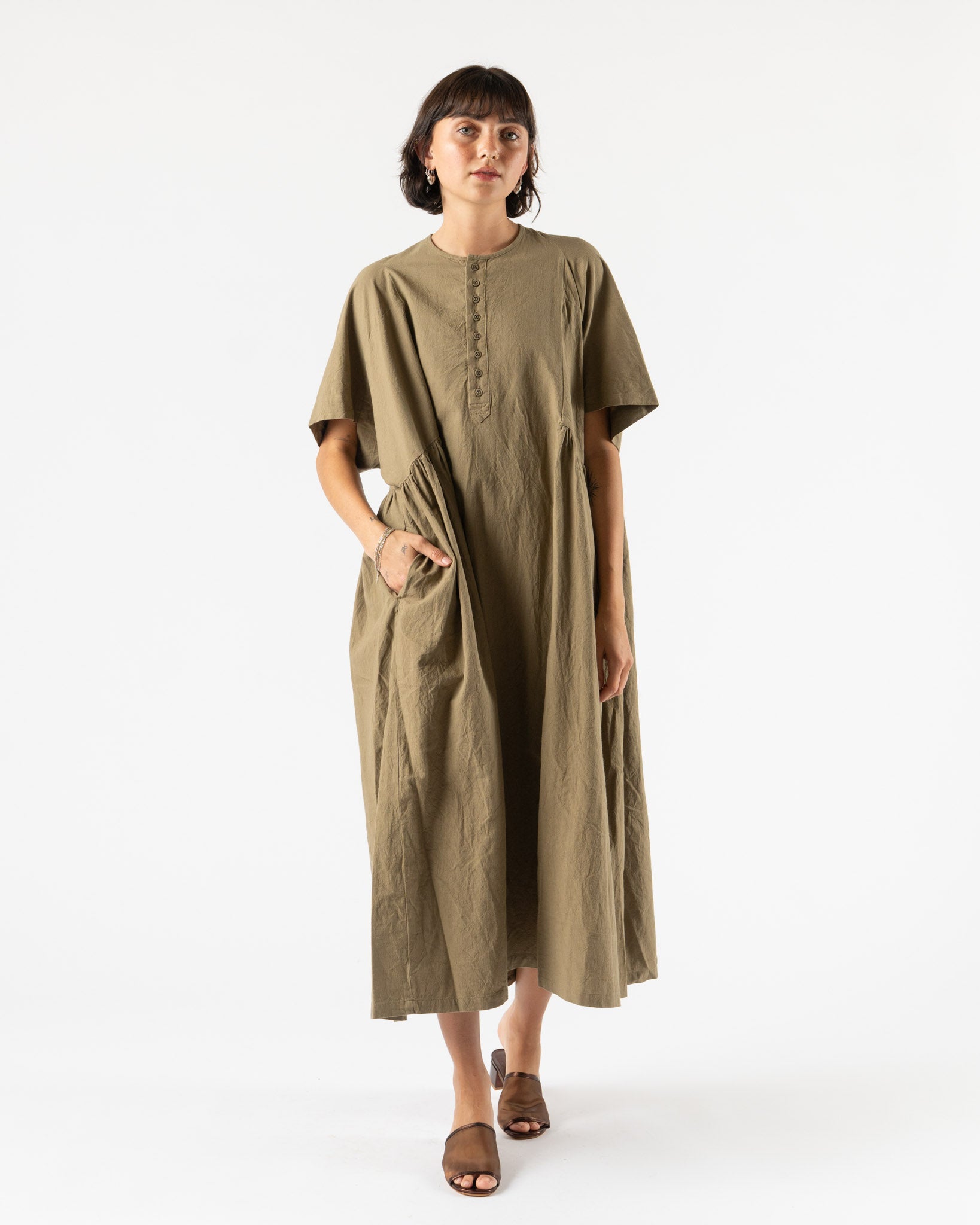 Ichi Antiquités Woven Dress in Mocha