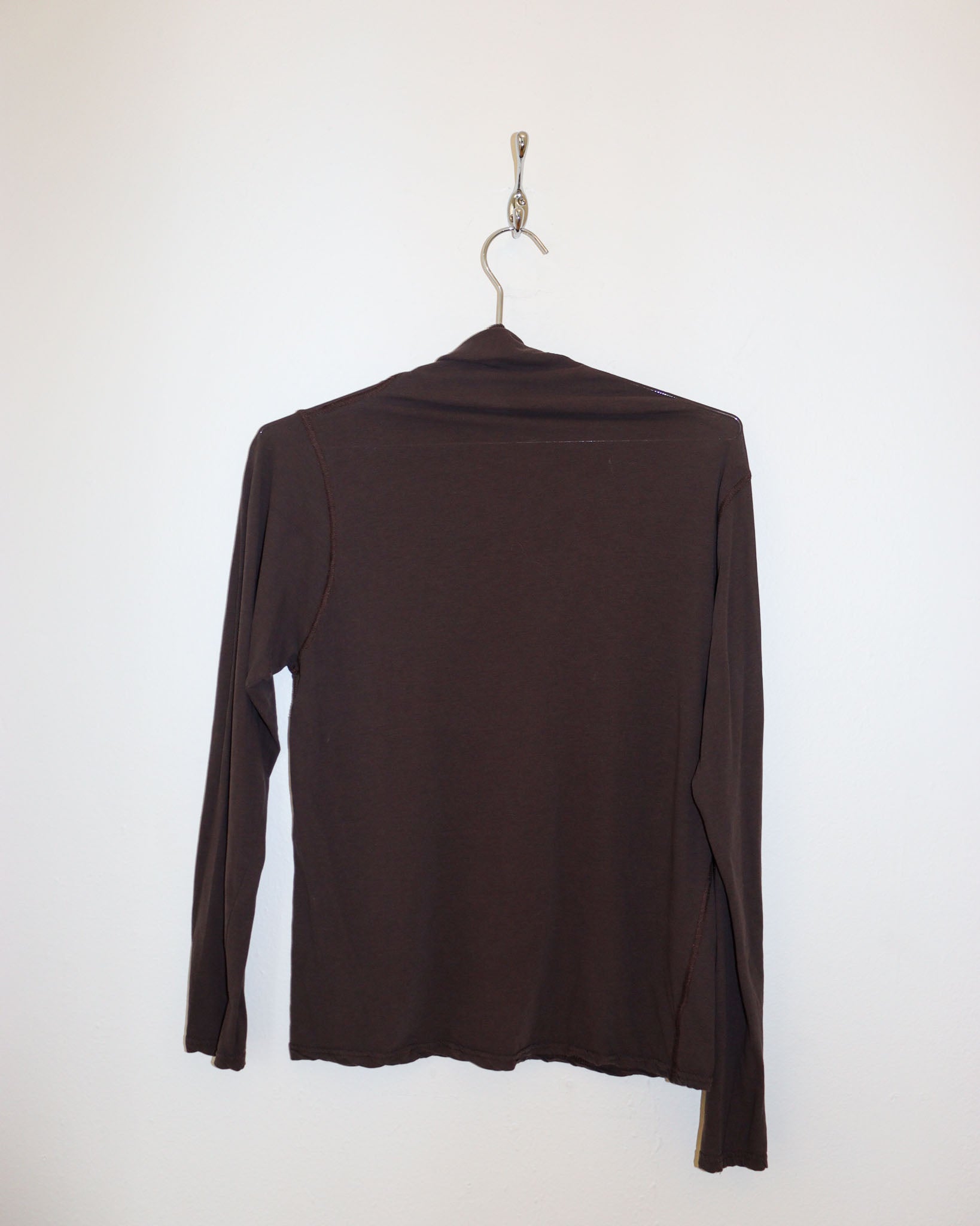 Pre-owned: Ichi Antiquites Mock Neck Pullover in Brown