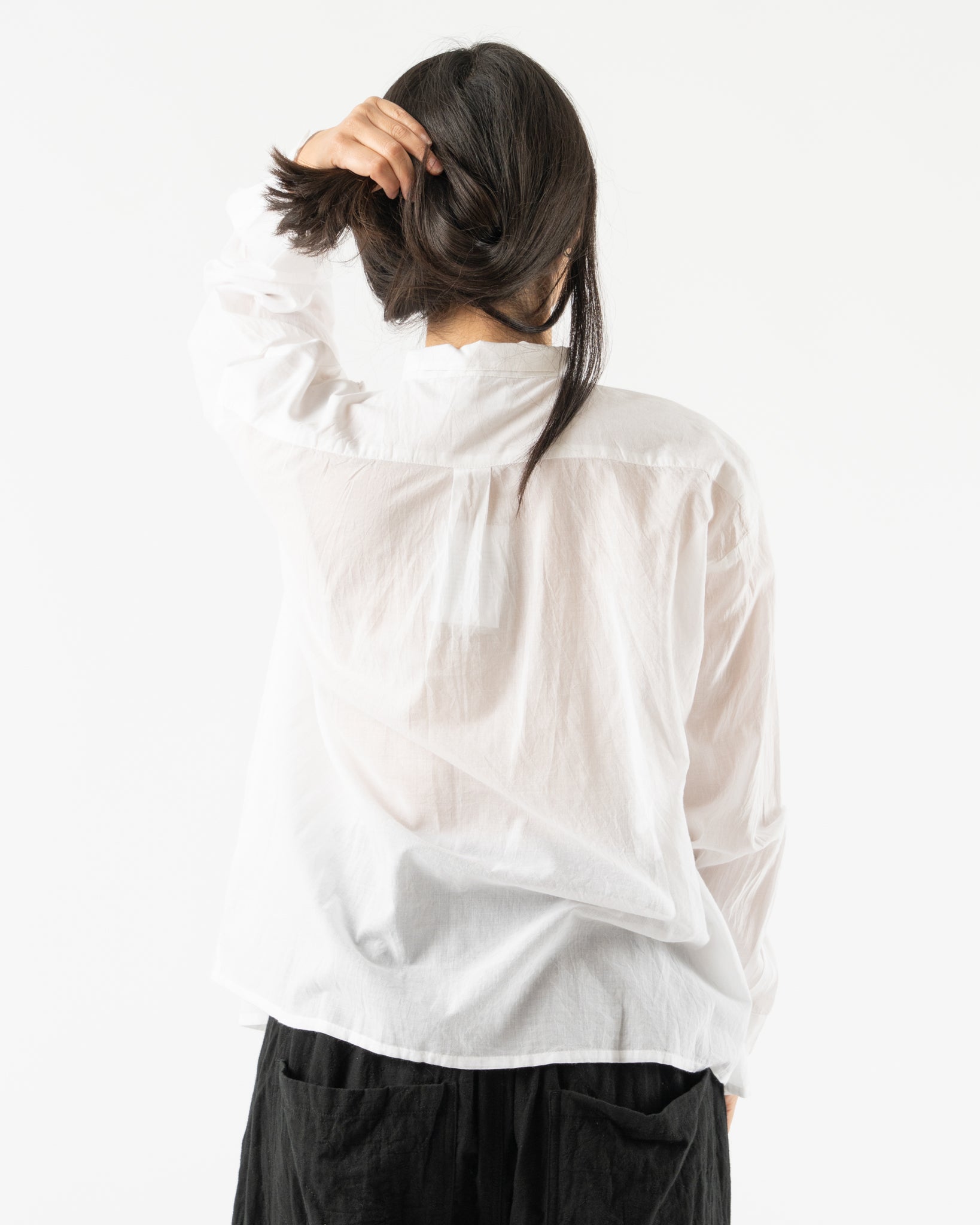 Ichi Antiquités Cotton Khadi Shirt in White