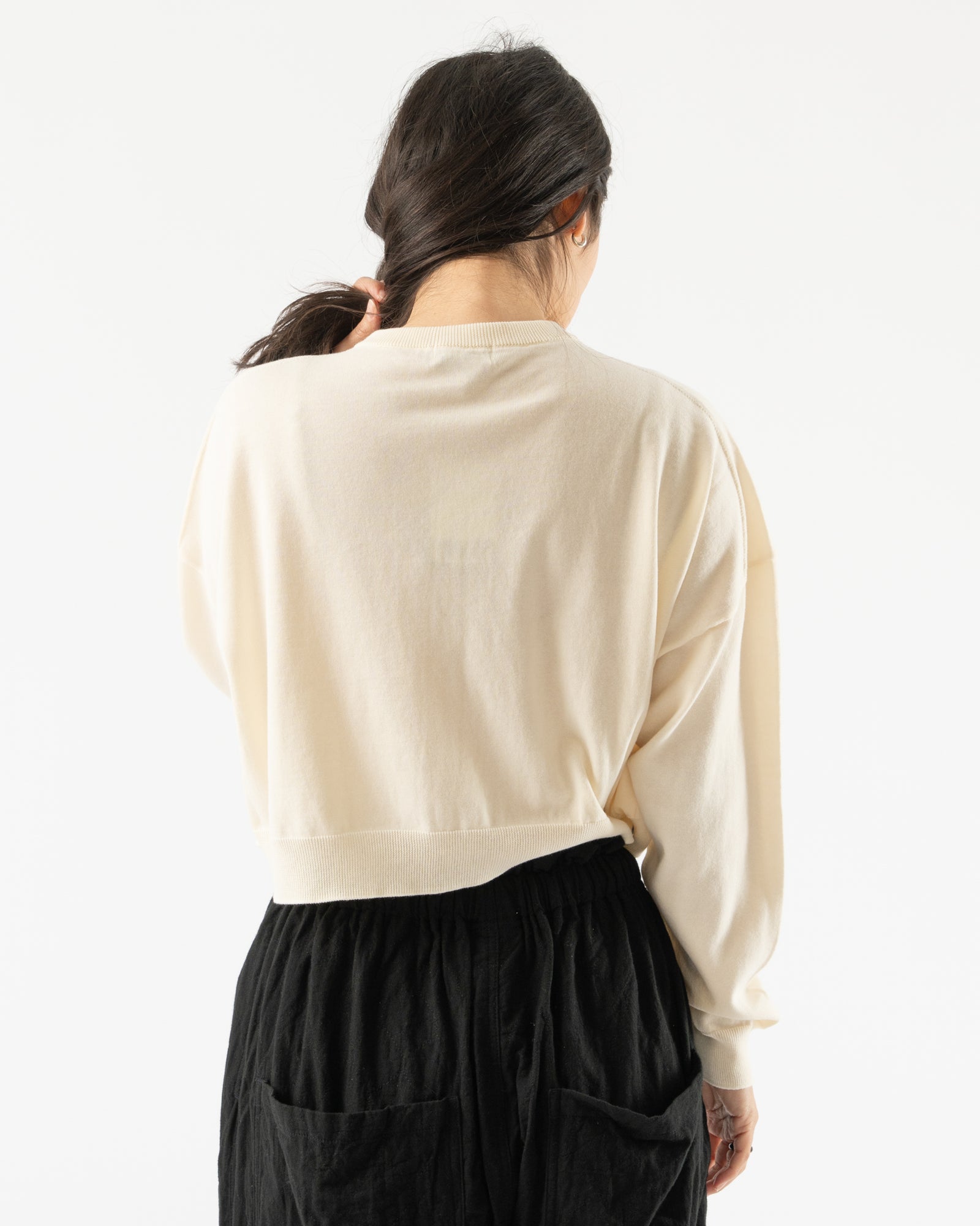 Ichi Antiquités WHOLEGARMENT Cardigan in Ivory Curated at Jake and 