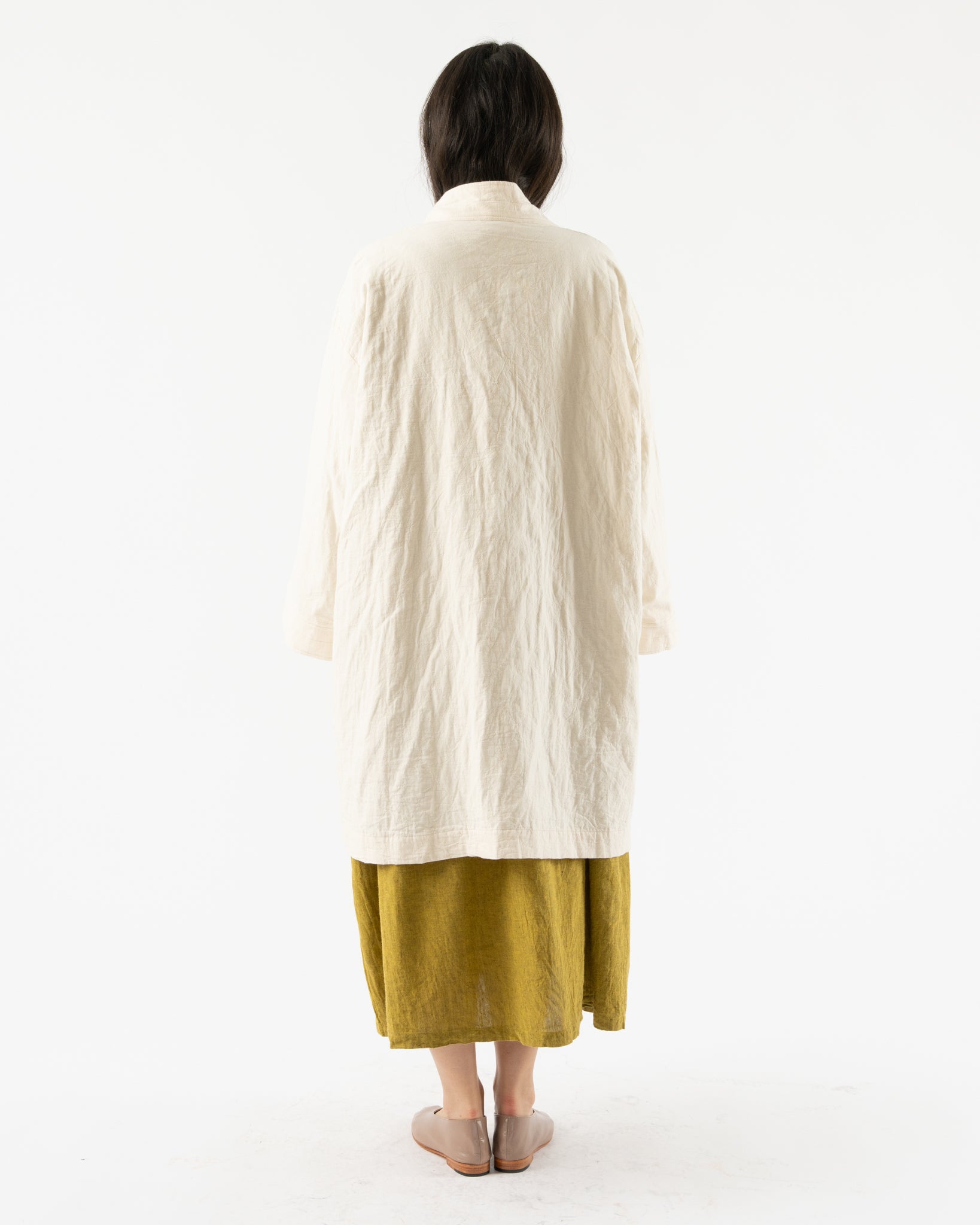 Ichi Antiquités Azumadaki Quilt Robe in Ivory
