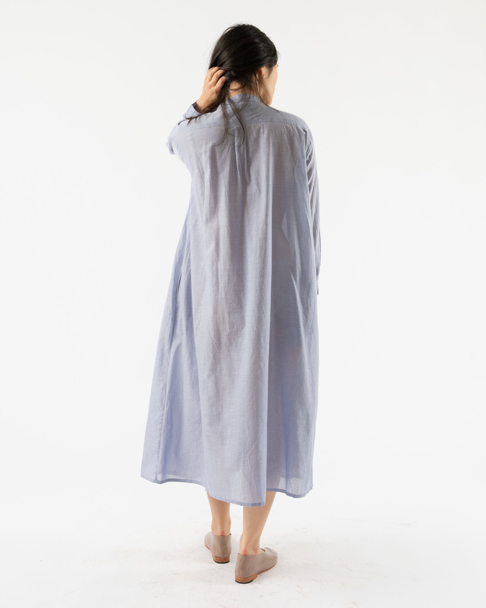 Ichi Antiquités Cotton Khadi Dress in Blue