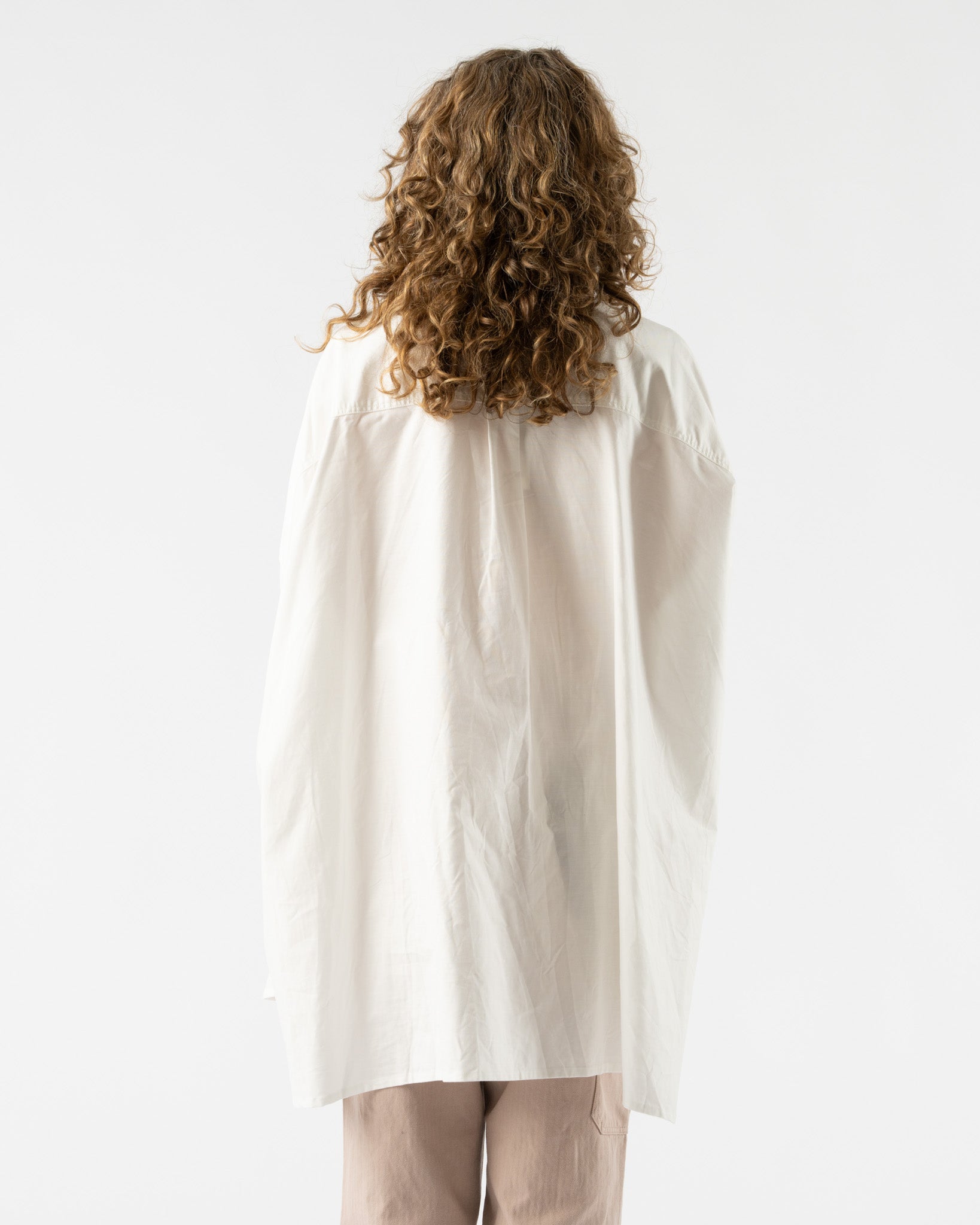 Ichi Antiquités Oxford Over Shirt in White