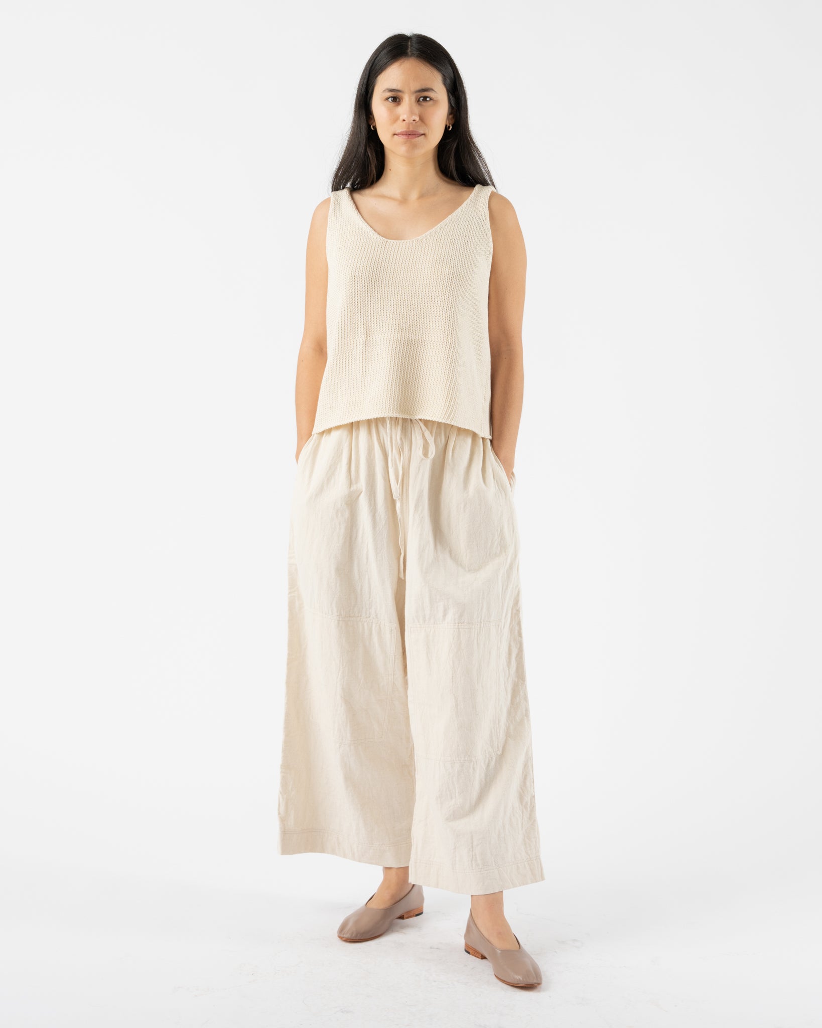 Ichi Antiquités Azumadaki Quilt Pants in Ivory