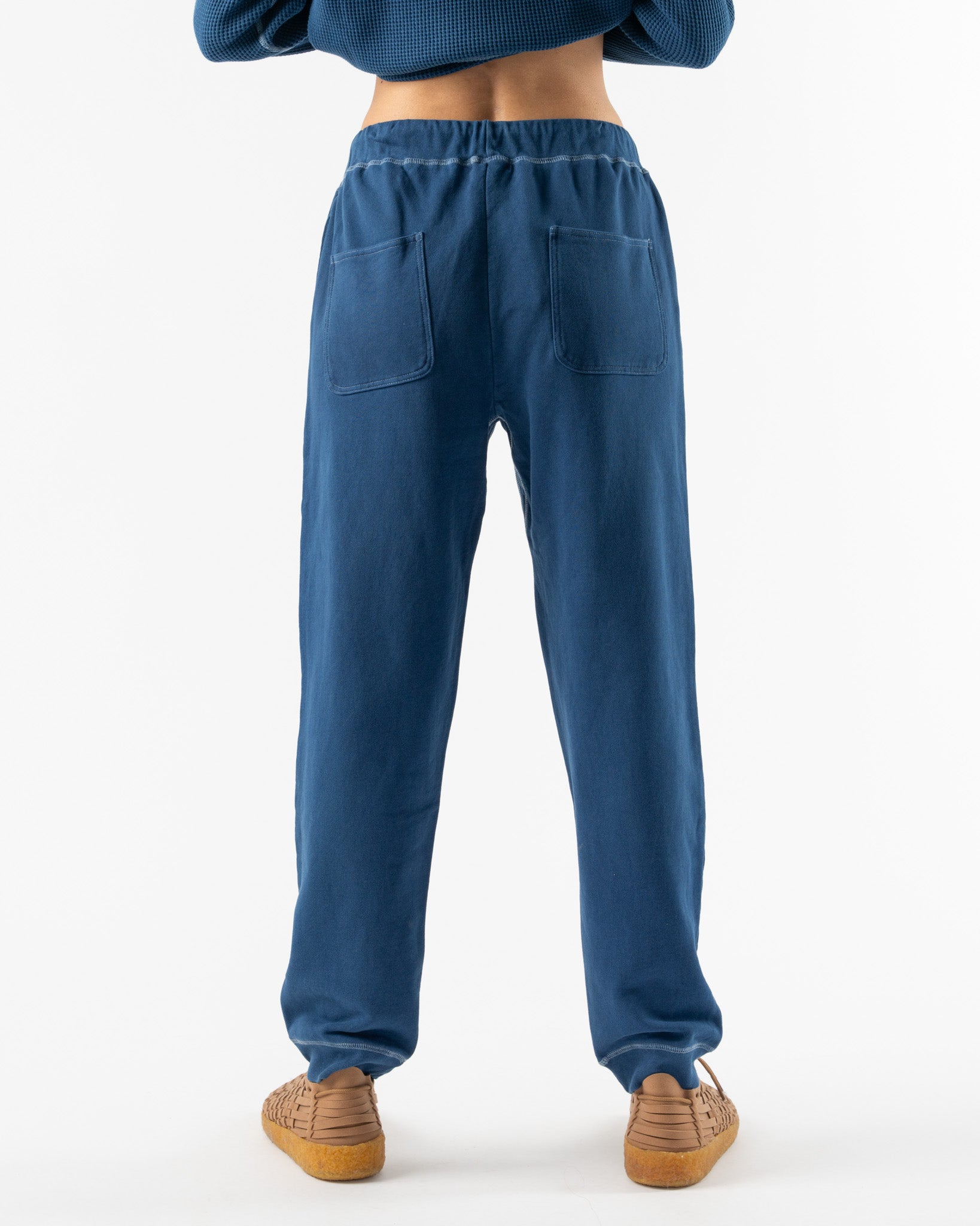 Ichi Antiquités Indigo French Terry Pants in Dark