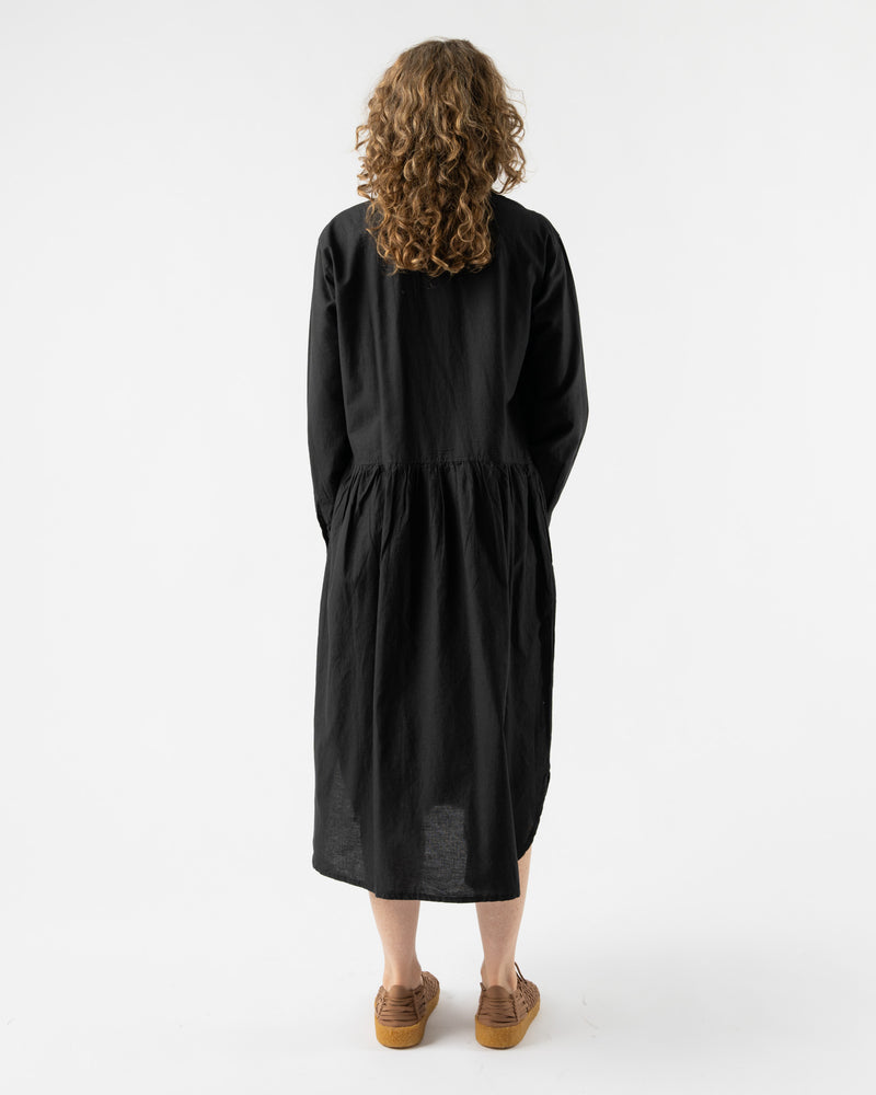 Ichi Antiquités Woven Cotton Dress in Black