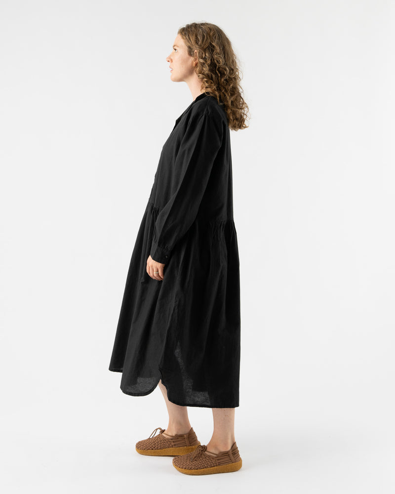 Ichi Antiquités Woven Cotton Dress in Black