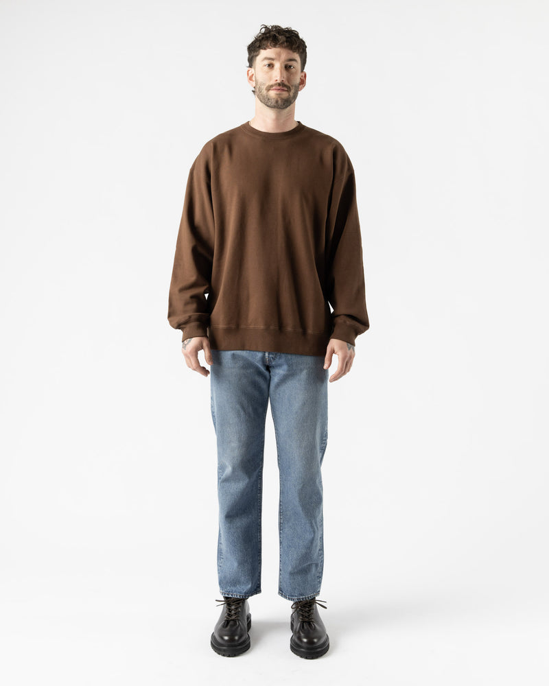 Pilgrim Surf + Supply Jaar Reinforced Crew in Dark Brown