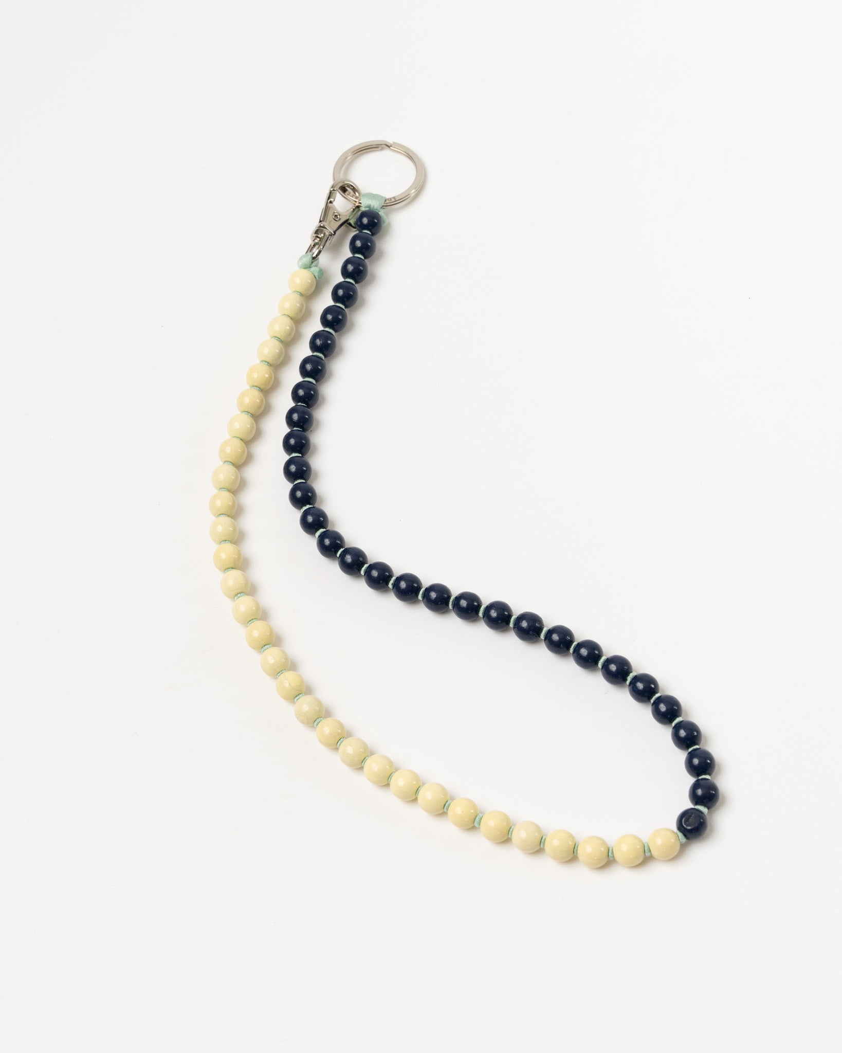 Ina Seifart Perlen Long Keychain in Blueberry/Opal