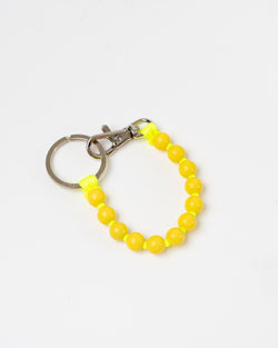 Ina Seifart Perlen Short Keychain in Pastel Yellow Neon Yellow