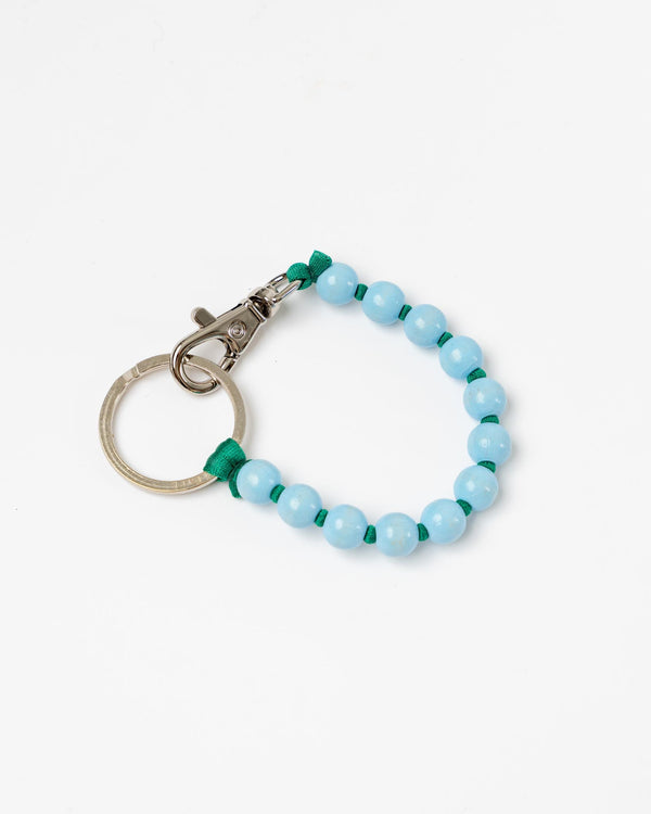Ina Seifart Perlen Short Keychain in Pastel Blue Dark Green