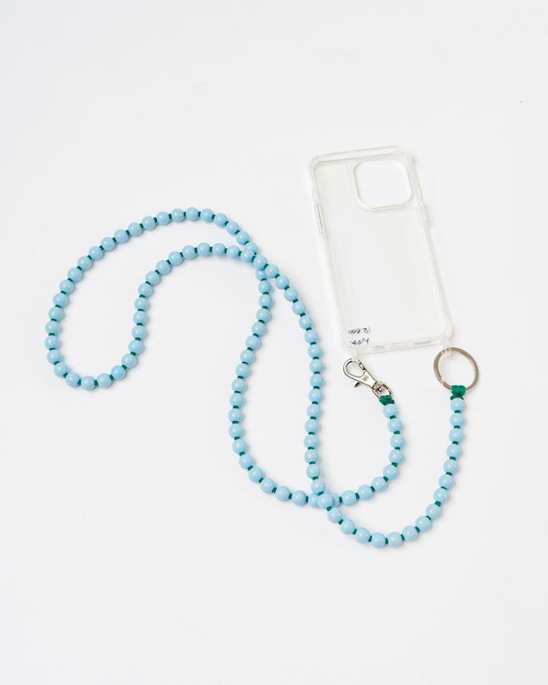 Ina Seifart Phone Necklace in Pastel Blue Dark Green