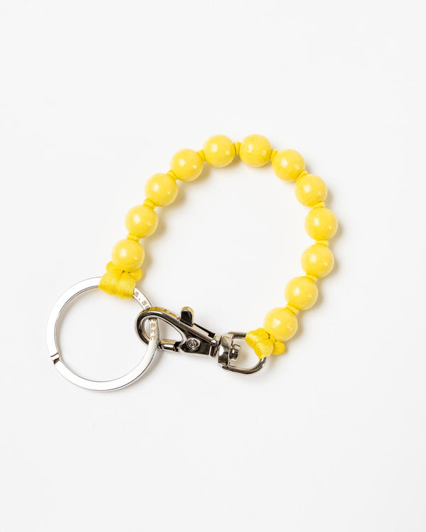 Ina Seifart Perlen Short Keychain in Pastel Yellow