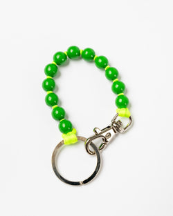 Ina Seifart Perlen Short Keychain in Green Neon Yellow