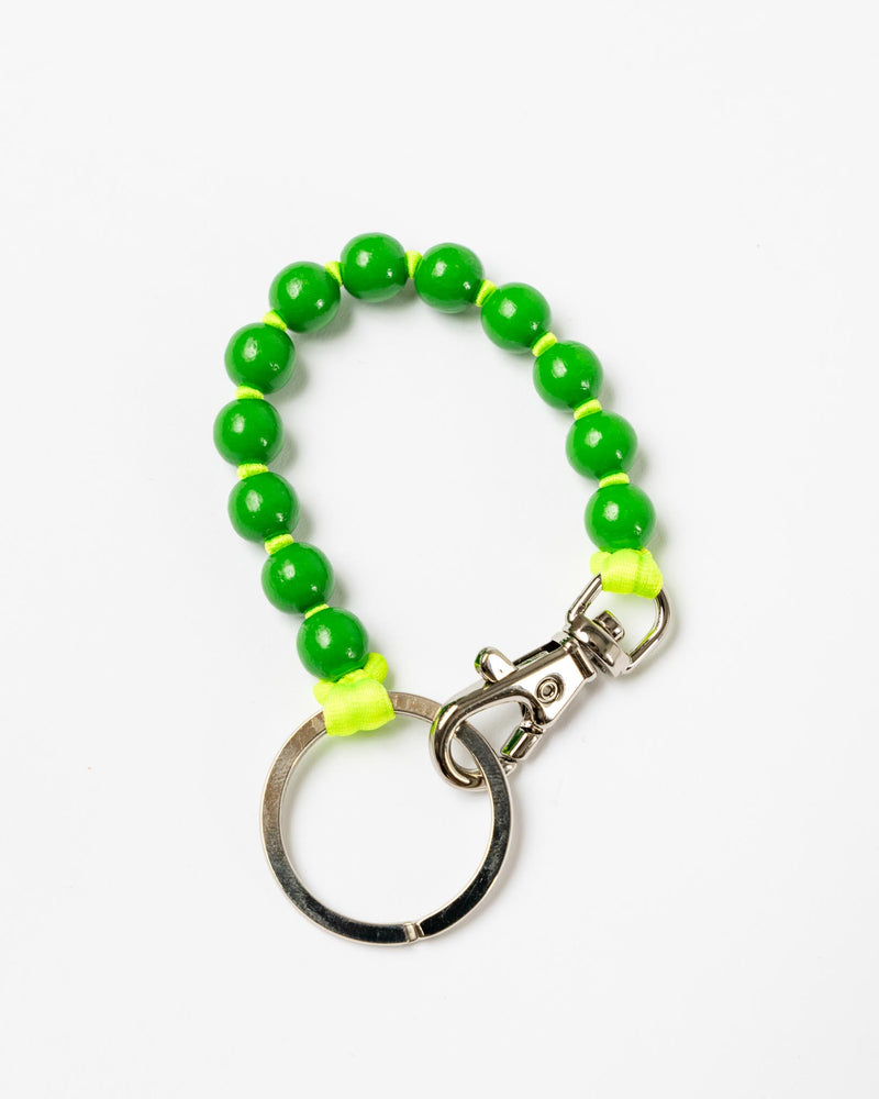 Ina Seifart Perlen Short Keychain in Green Neon Yellow