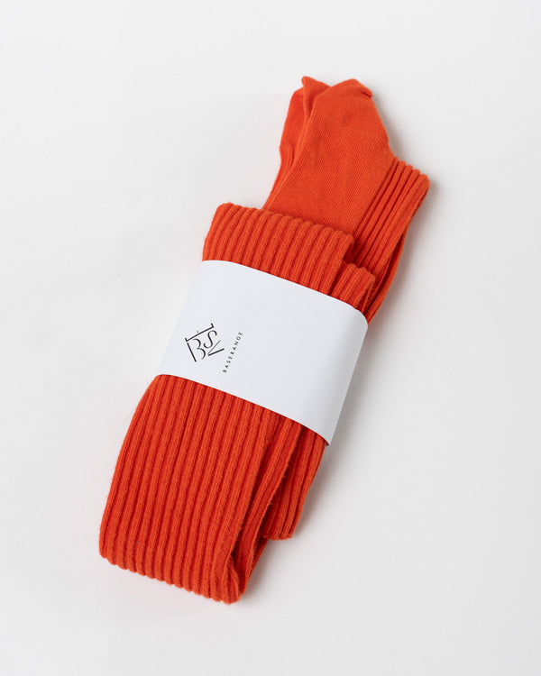 Baserange Buckle Overknee Socks in Chiral Red