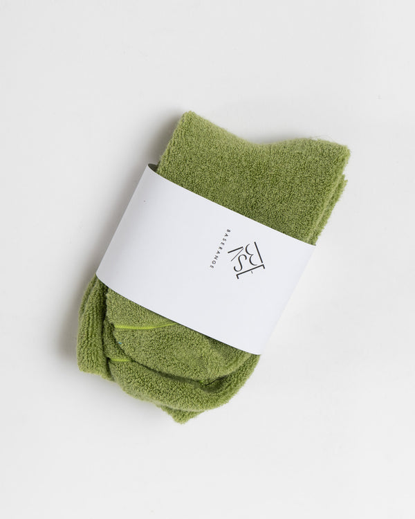 Baserange Buckle Overankle Socks in Stroma Green