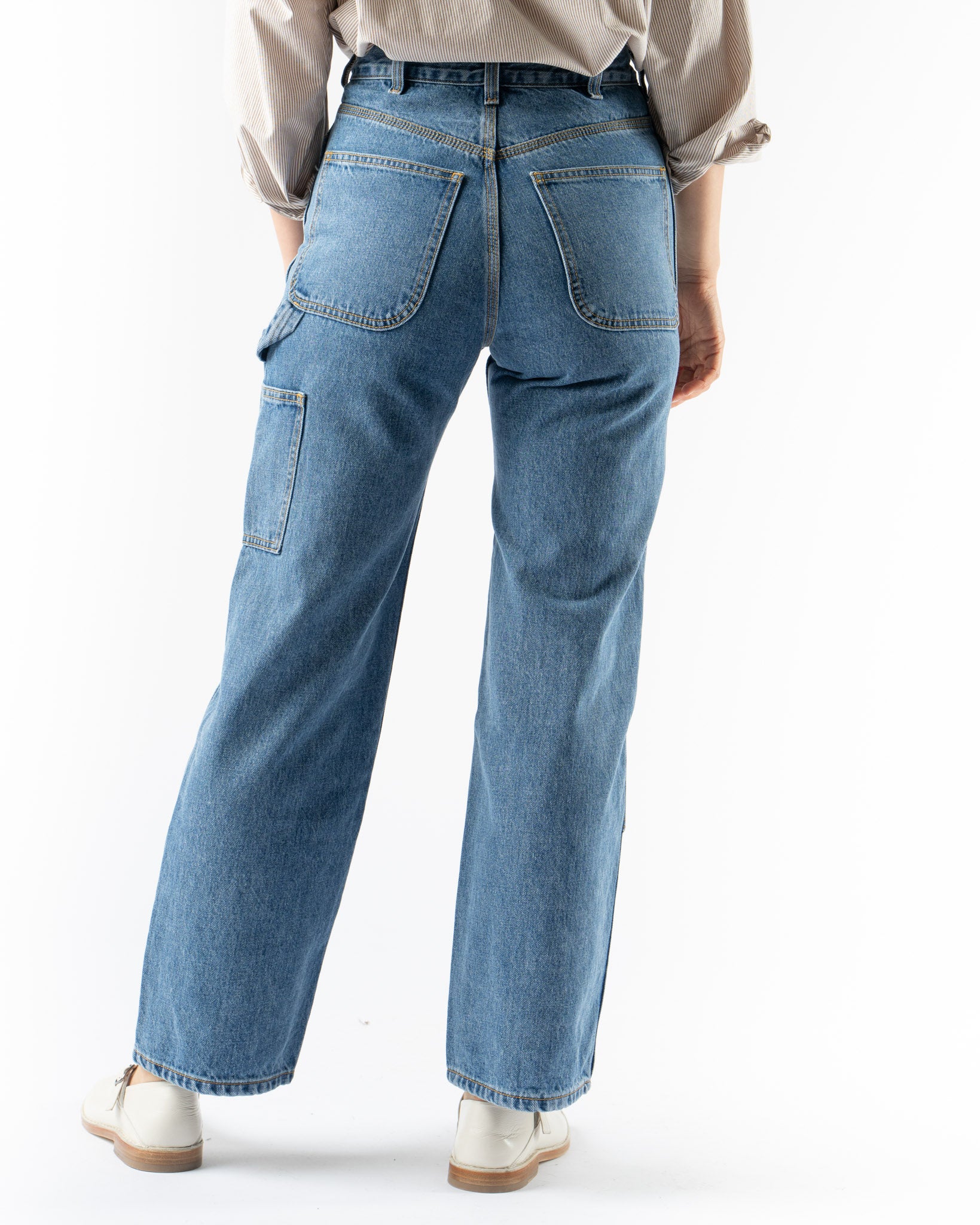 Jesse Kamm Patchfront Handy Pant in Cowboy Blue