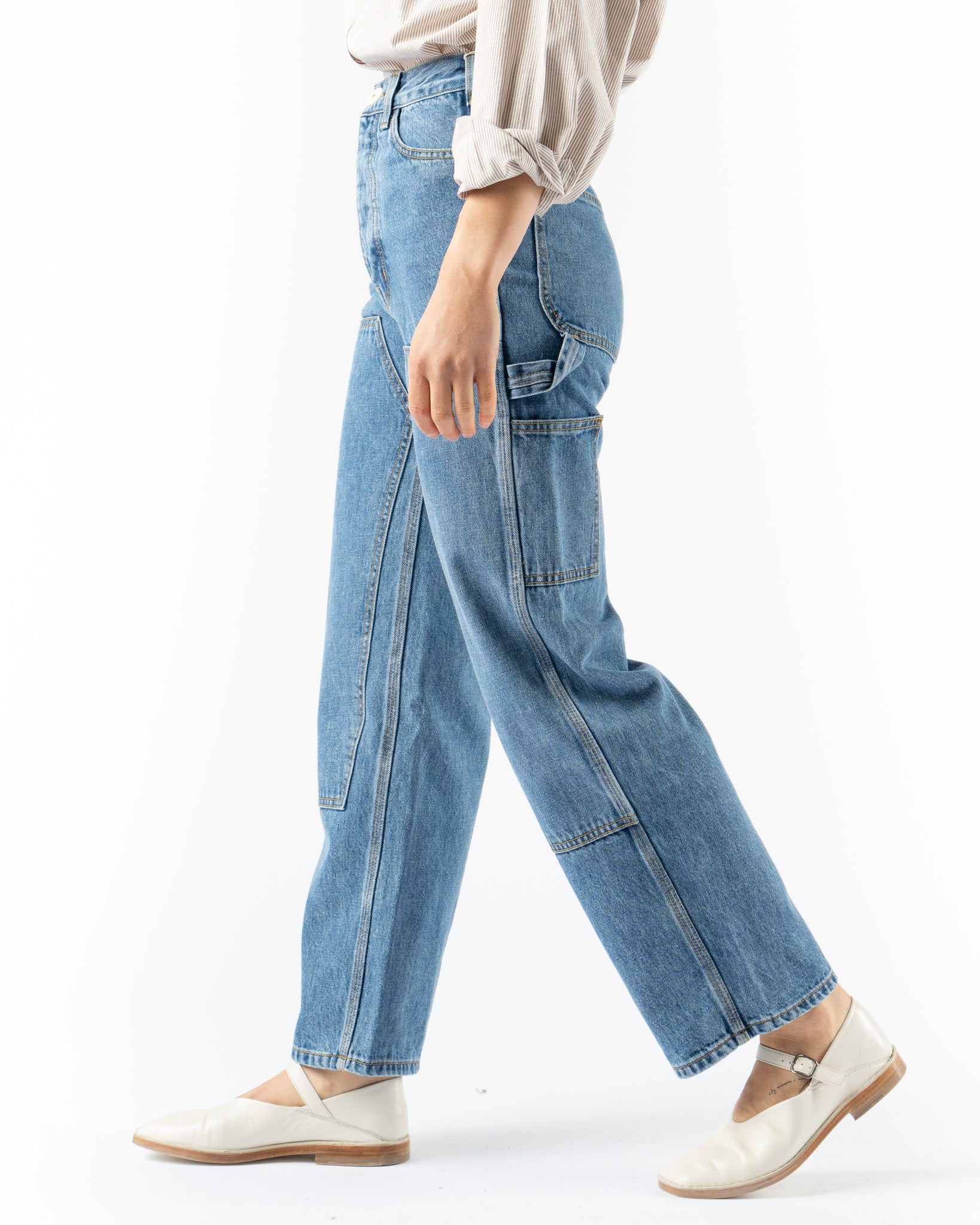 Jesse Kamm Patchfront Handy Pant in Cowboy Blue