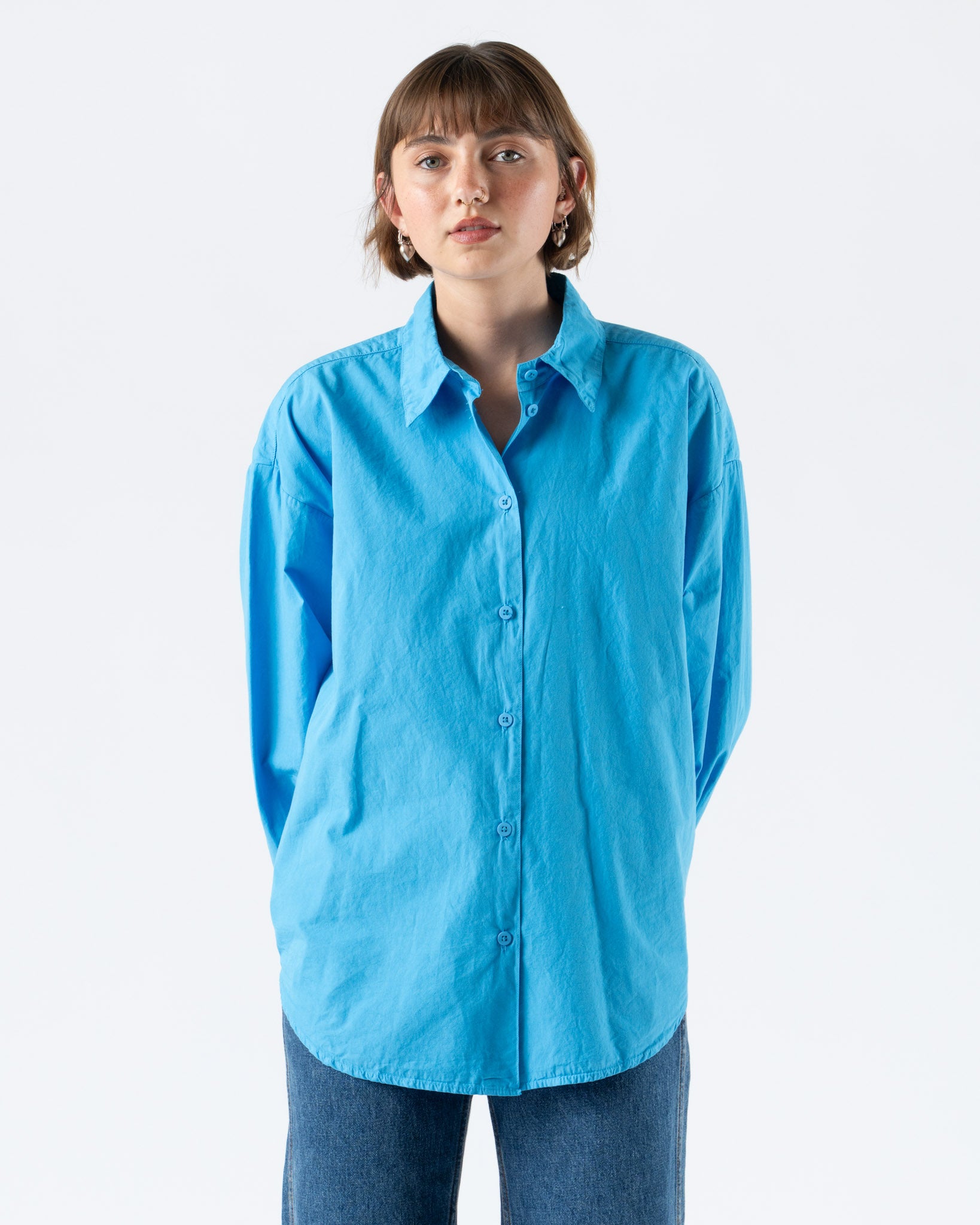 Jesse Kamm Alberta Shirt in Pool Blue
