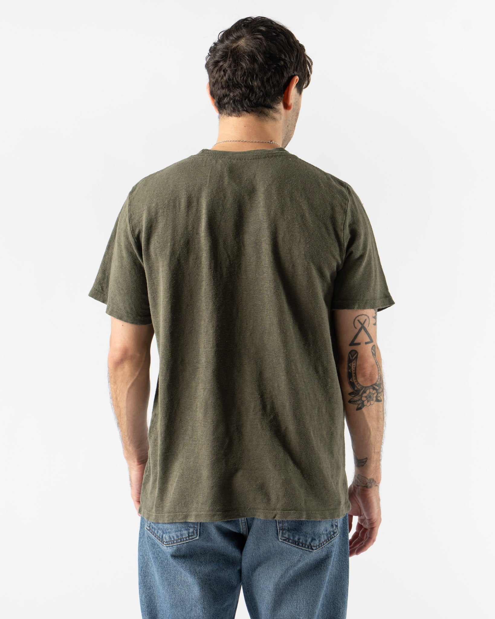 Jungmaven Mana 10 Tee in Olive Green