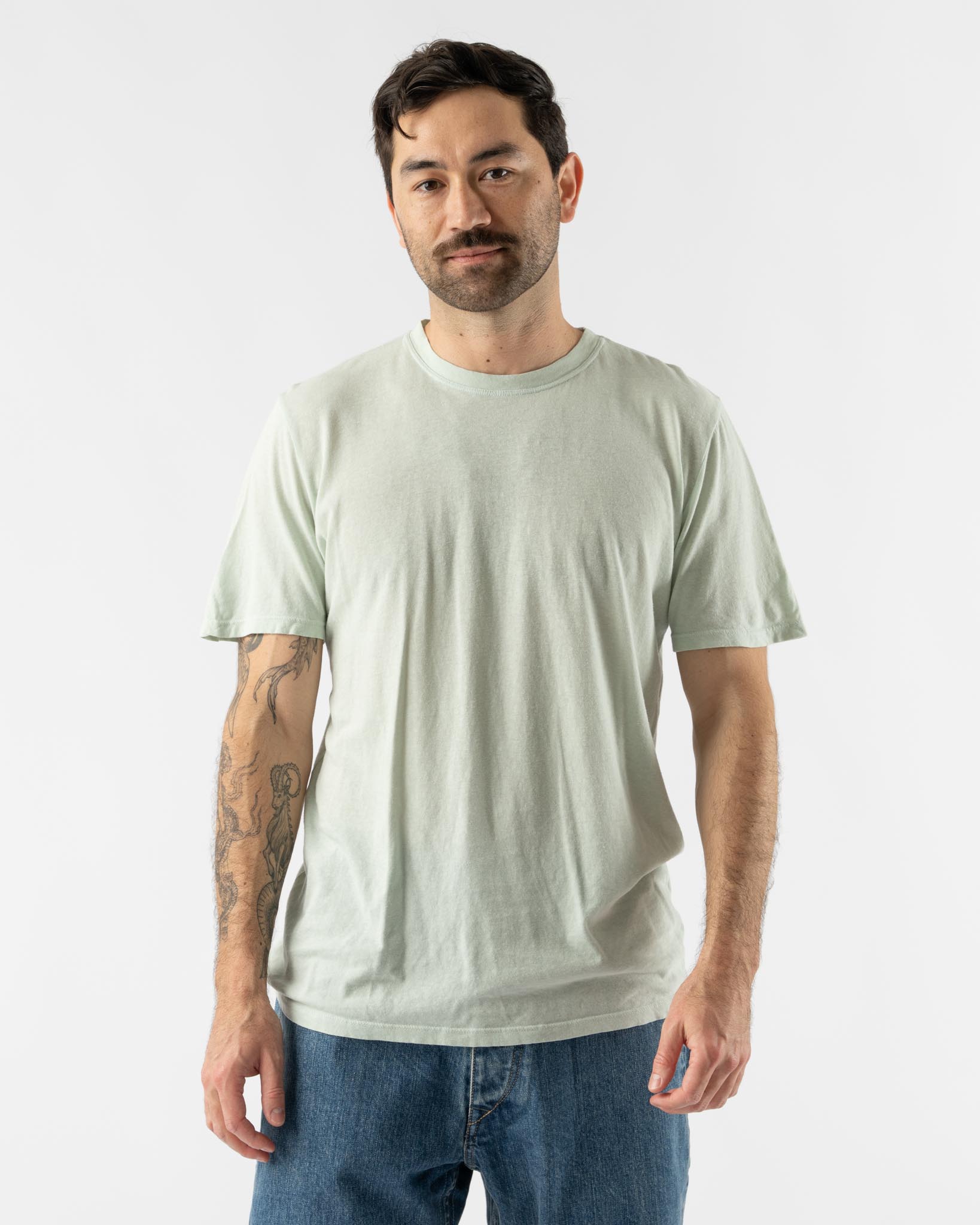 Jungmaven Basic Tee in Seafoam Green