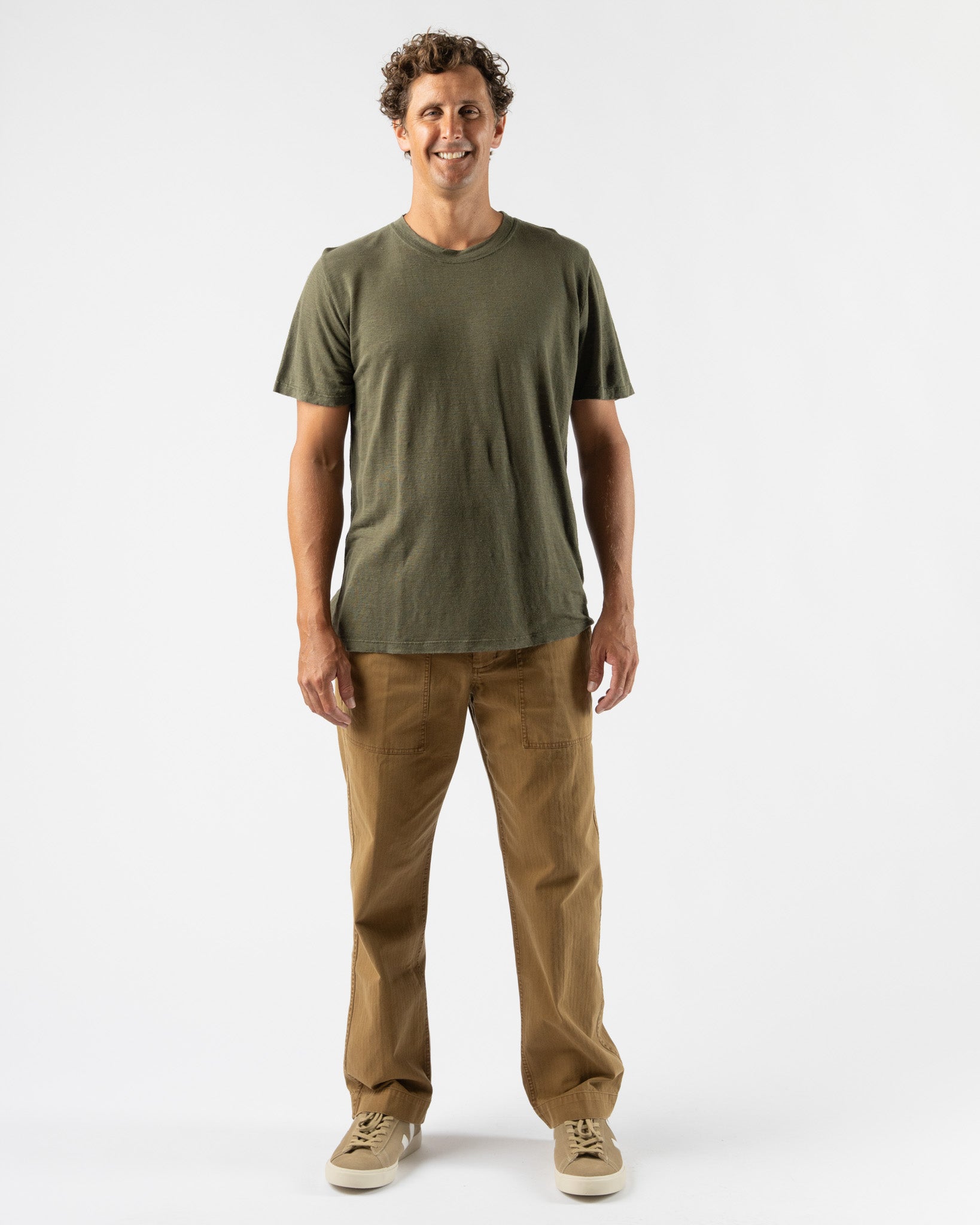 Jungmaven Mana 7 Tee in Olive Green
