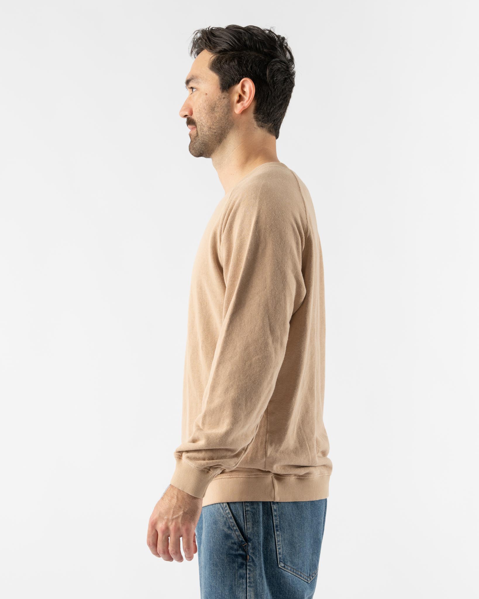 Jungmaven Bonfire Raglan Sweatshirt in Oat Milk