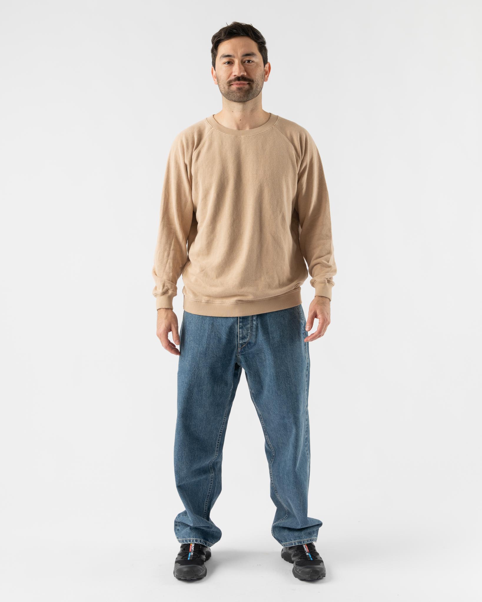 Jungmaven Bonfire Raglan Sweatshirt in Oat Milk