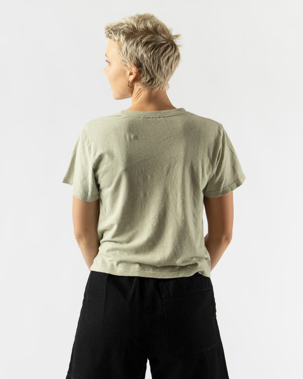 Jungmaven Cropped Lorel Tee in Agave Green