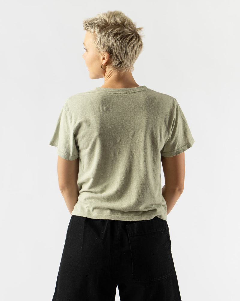Jungmaven Cropped Lorel Tee in Agave Green