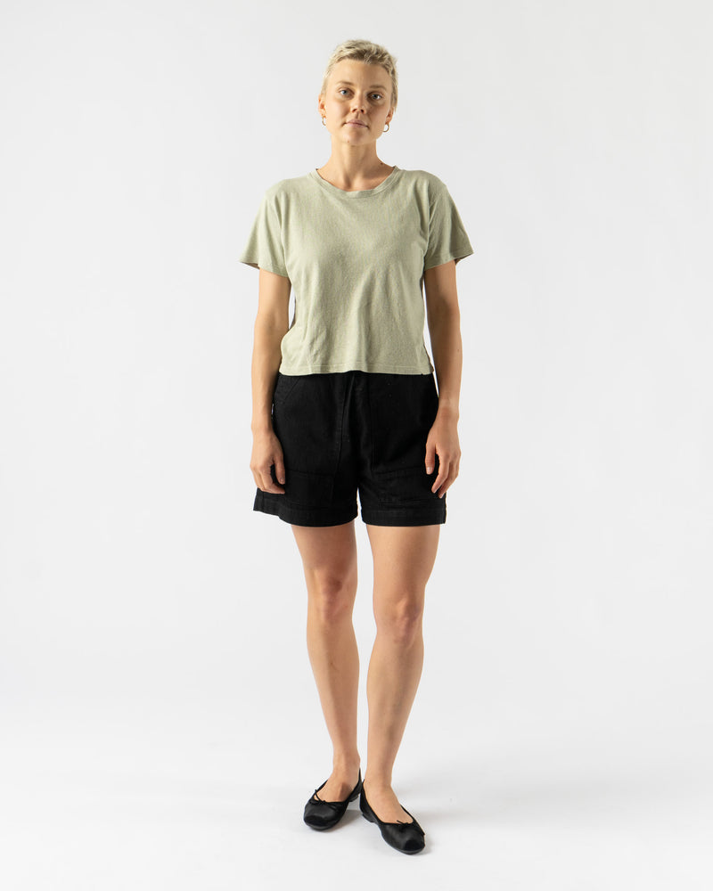 Jungmaven Cropped Lorel Tee in Agave Green