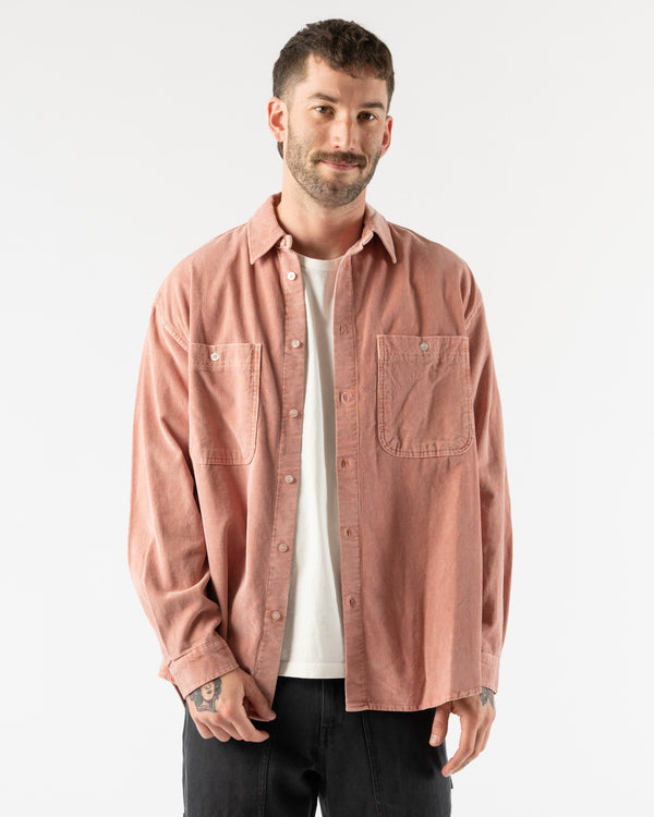 Kappy Pigment Corduroy Shirt in Dusty Pink