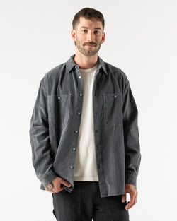 Kappy Pigment Corduroy Shirt in Navy