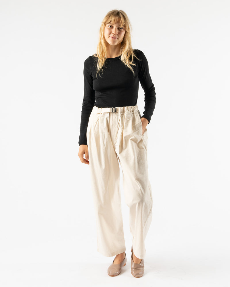 Kappy Two Tuck Wide Pants in Cream