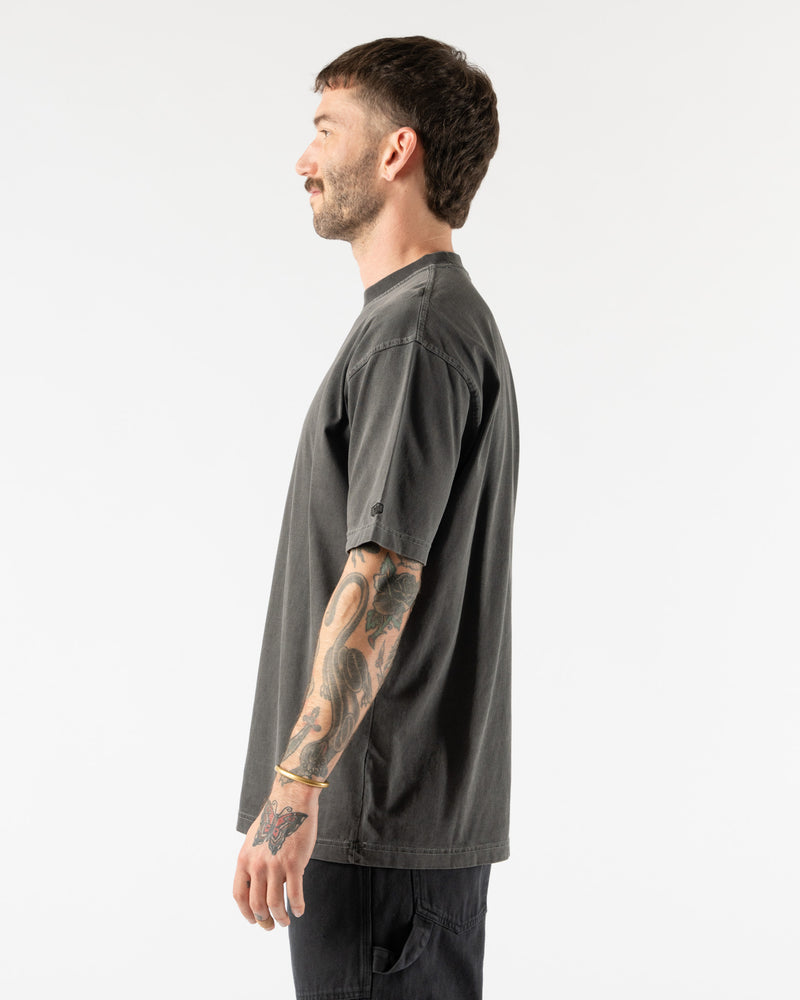 Kappy Pigment Corduroy T-Shirt in Dark Grey