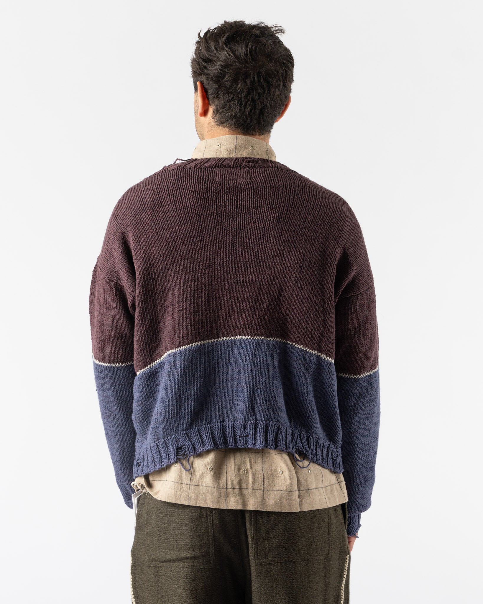 Kartik Research Cardigan in Grape/Indigo