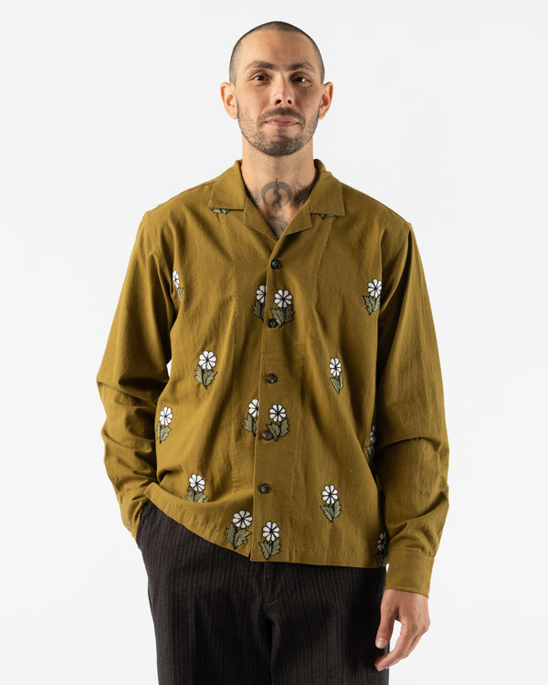 Kartik Research Camp Shirt in Beige/Ecru