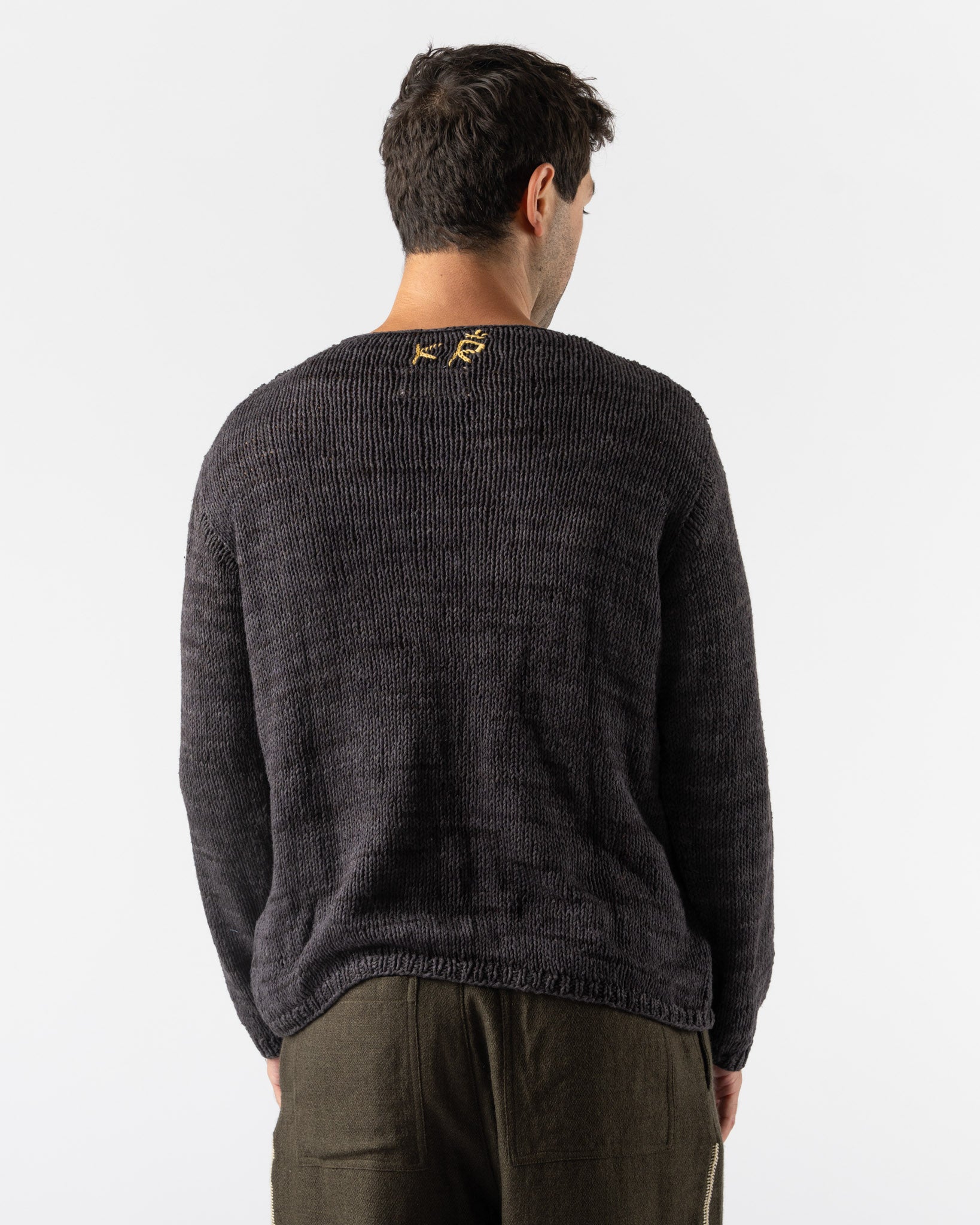 Kartik Research Silk Knit Sweater in Charcoal