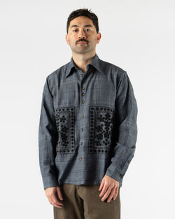 Kartik Research Sultan Shirt in Charcoal/Black