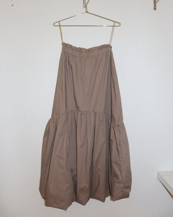 Pre-owned: Kika Vargas Puff Skirt in Beige