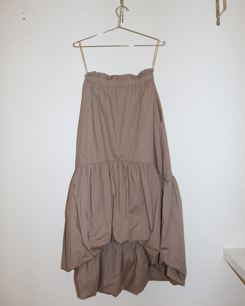 Pre-owned: Kika Vargas Puff Skirt in Beige