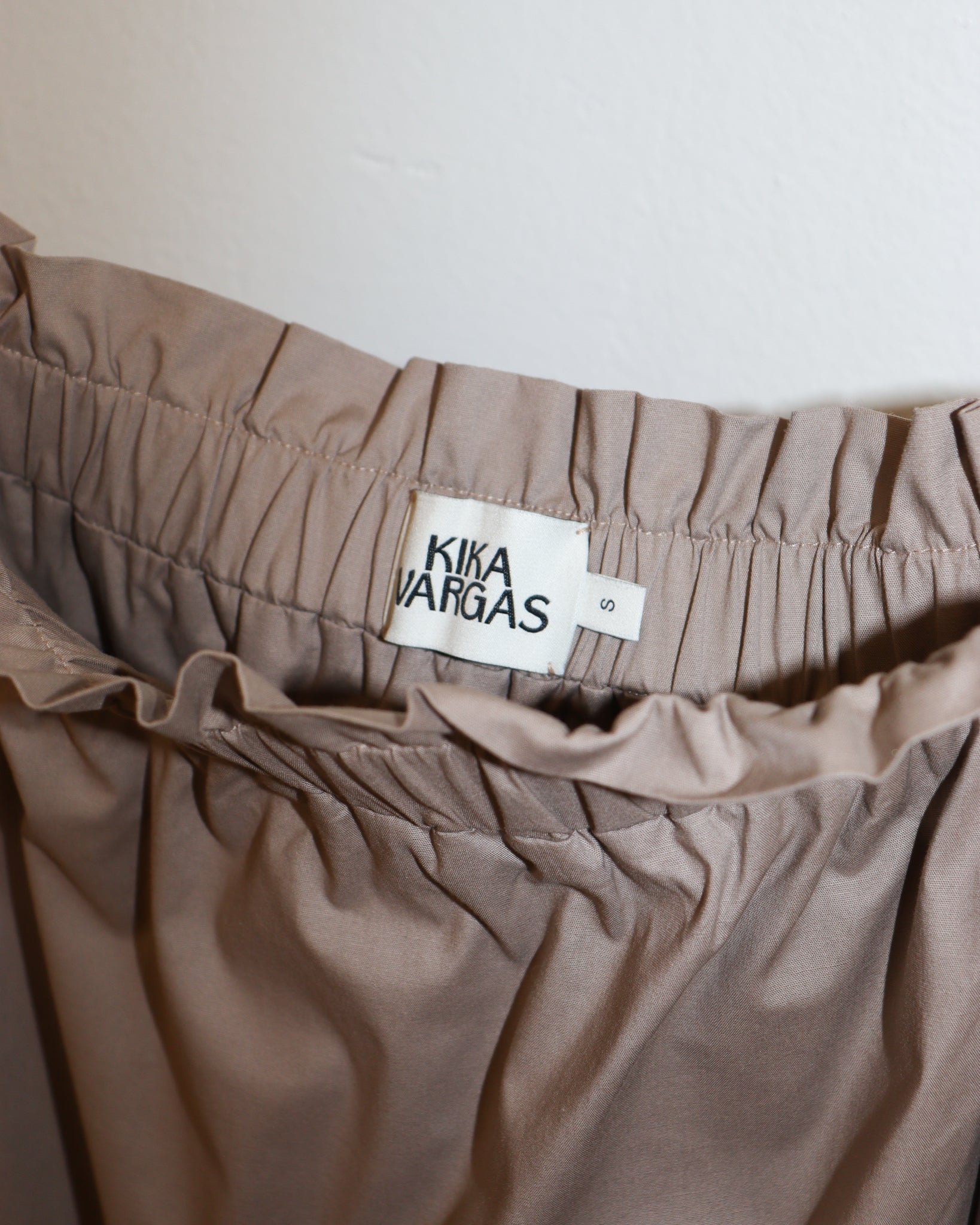 Pre-owned: Kika Vargas Puff Skirt in Beige